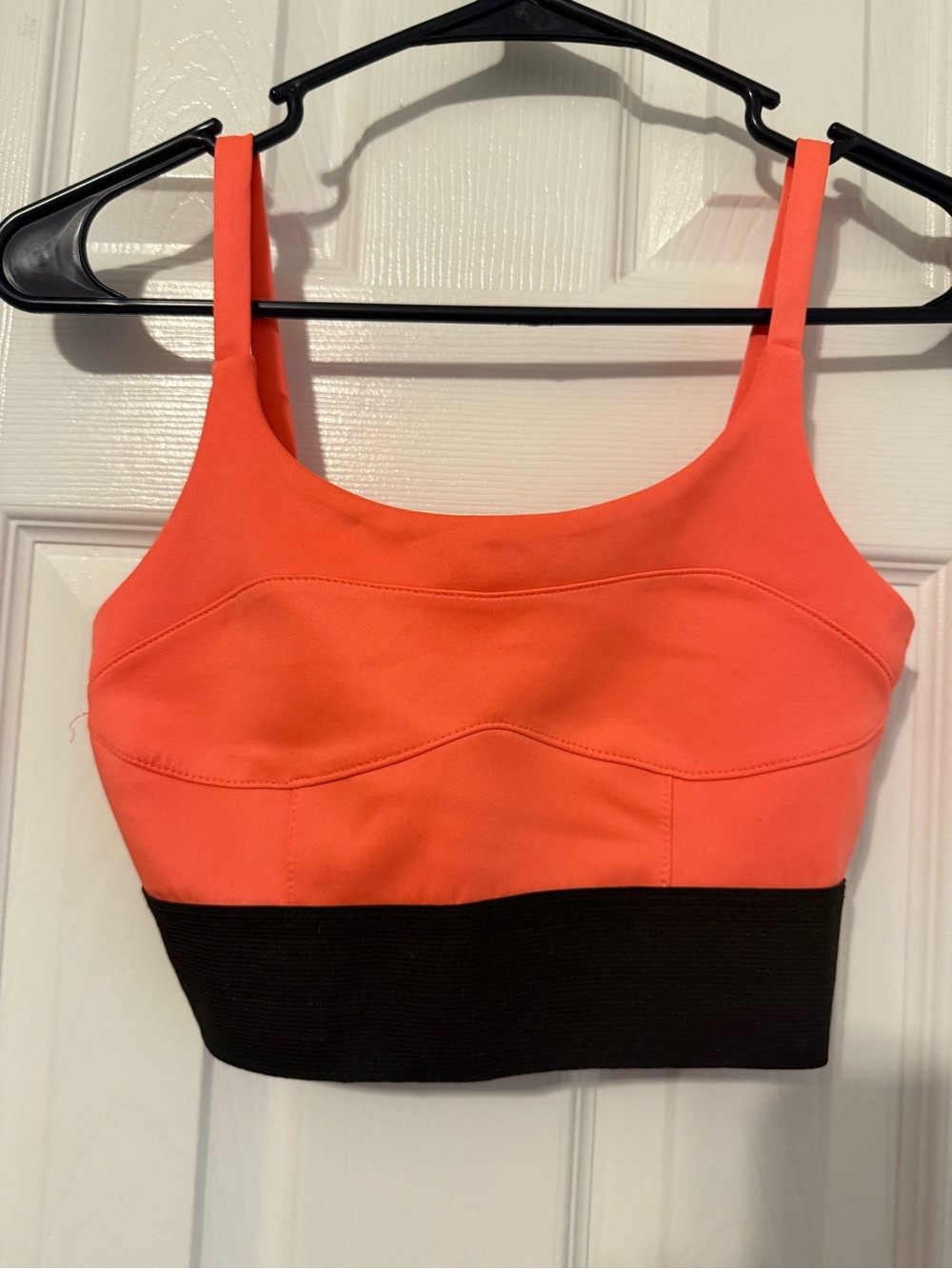 Charlotte Russe Coral and Black Supportive Crop Bralette